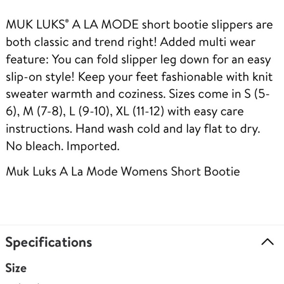 Muk Luks A La Mode Bootie Slippers Size 5/6 Gray Black White Faux Sherpa Lining - Picture 12 of 12